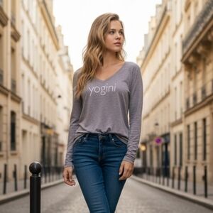 Alternative Long Sleeve Top. Earthy tones.  Size Large